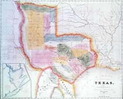 Map of the state of Texas