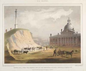 Old Boston Plate V Beacon Hill from the present site of the Reservoir