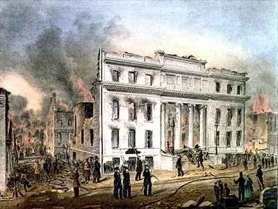 Ruins of the Merchants Exchange New York