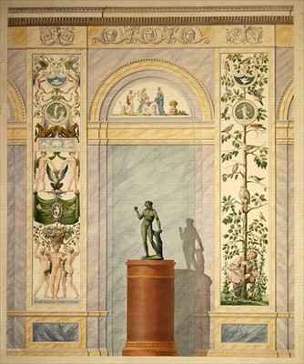 Drawing of the decoration for the rear wall of the Dining Hall of the Palace in Kassel