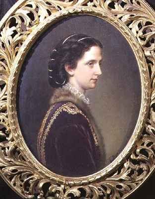 Portrait of Princess Maria Annunziata of Bourbon (1843-71) wife of Archduke Karl Ludwig of Austria