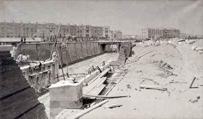 Hampstead Road Bridge, from the Camden side