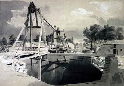 Great ventilating shaft and headgear, Kilsby Tunnel