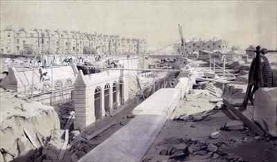 Mornington Crescent - Line under construction