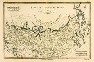 Map of the Russian Empire, in Europe and Asia