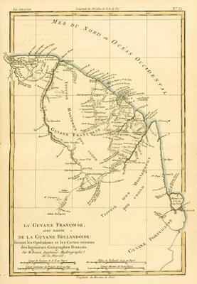 French Guyana, with part of Dutch Guyana