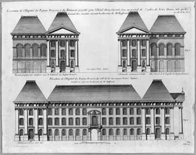 Elevation of the Hopital des Enfants Trouves