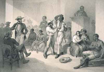 The Sale of Uncle Tom at the Slave Market, plate 9 from 'Uncle Tom's Cabin'