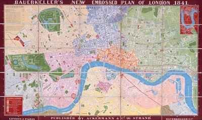Bauerkeller's New, Embossed, Plan of London