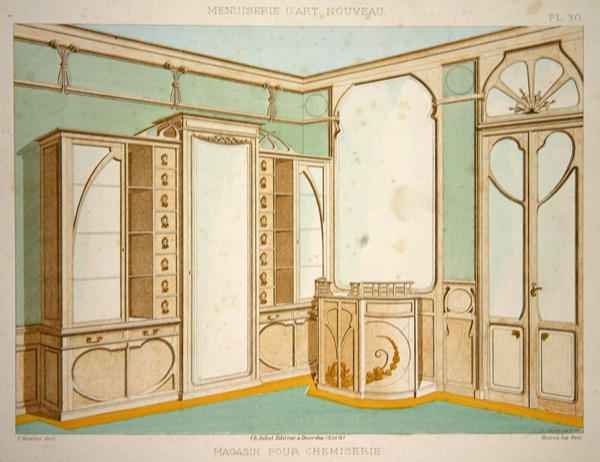 Interior design for a shirt tailor's shop