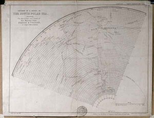 Chart showing the discoveries and track of Her Majesty's ships 'Erebus' and 'Terror' in a high southern latitude (Antarctica)