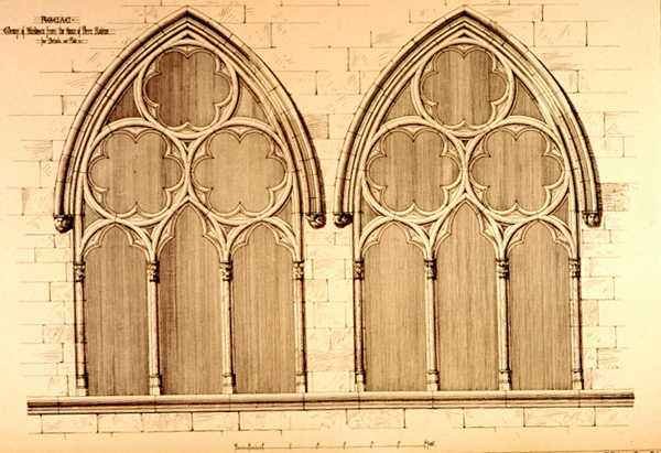 Group of Windows from the House of Pierre Raleine, Figeac, France, from 'Examples of the Municipal, Commercial, and Street Architecture of France and Italy from the 12th to the 15th Century'