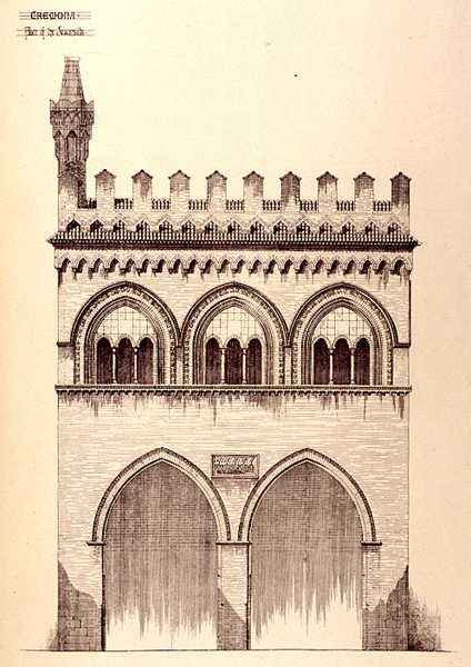 Palace of the Jurisconsults, Cremona, Italy, built in 1292, from 'Examples of the Municipal, Commercial, and Street Architecture of France and Italy from the 12th to the 15th Century' 2