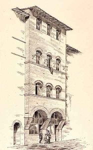 14th Century House, Florence, Italy, from 'Examples of the Municipal, Commercial, and Street Architecture of Italy and France from the 12th to the 15th Century'