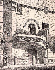 House of Santa Rosa, Viterbo, Italy, from 'Examples of the Municipal, Commercial, and Street Architecture of France and Italy from the 12th to the 15th Century'