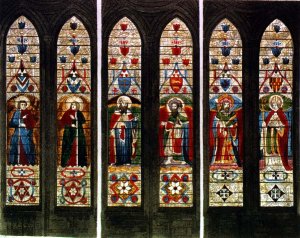 East Windows, plate E from 'Westminster Abbey', engraved by Frederick Christian Lewis (1779-1856) pub. by Rudolph Ackermann (1764-1834) 1812