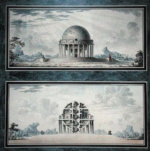 Design for a House for a Cosmopolite, 1783 (watercolor on paper) (detail)