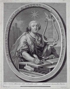 Portrait of Jose Carlos Seixas 1704-42 engraved by John Daulle 1703-63