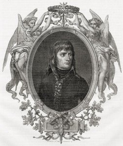 Portrait of Napoleon Bonaparte 1769-1821 engraved by Stephane Pannemaker 1847-1930