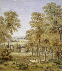 Oxford from Hinksey Ferry, 1852