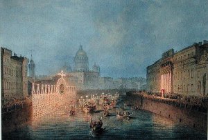 Illumination at the Moyka in St. Petersburg, 1856