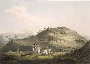 The Town of Dixan in Abyssinia, engraved by Daniel Havell 1785-1826 1809