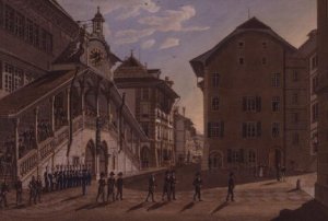 The Berne Grand Council leaving the Town Hall