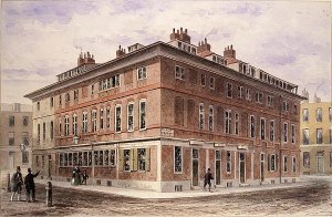 Old House in New Street Square, bequethed by Agar Harding to the Goldsmiths Company, pulled down in 1852