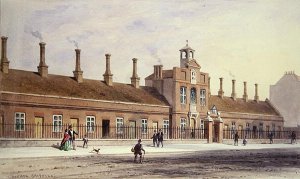 Emery Hills Alms Houses in Rochester Row, 1850