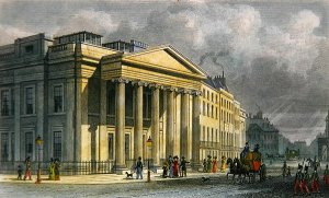 The New College of Physicians, Pall Mall, East, engraved by Thomas Barber 1768-1843