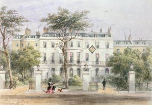West front of Sir Robert Peels House in Privy Garden 1788-1850 1851