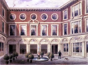 Crace XXXVII-123 The Inner Court of Tallow Chandlers Hall, Dowgate Hill, 1852