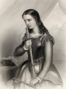 Joan of Arc 1412-31 illustration from World Noted Women by Mary Cowden Clarke, 1858