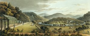 General View from the South and East Fronts of the Cottage at Endsleigh, Devon, After from Fragments on the Theory and Practice of Landscape Gardening, pub. 1816