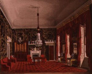 The Queens Breakfast Room, Buckingham House, engraved by Daniel Havell 1785-1826 from The History of the Royal Residences by William Henry Pyne 1769-1843 pub. 1817