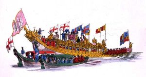 City State Barge, from Costume of Great Britain, published by William Miller, 1805