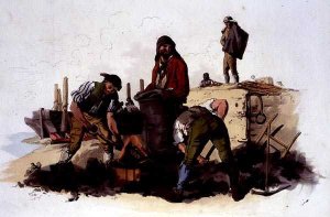Coal Heavers, from Costume of Great Britain, published by William Miller, 1805