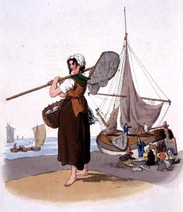 Female Shrimper, from Costume of Great Britain, published by William Miller, 1805
