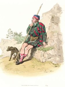 Highland Shepherd, from Costume of Great Britain published by William Miller, 1805