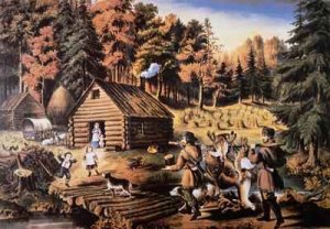 Pioneers home in the American wilderness, 1867