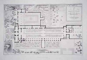 Ground Plan of the gardens of the Generalife Granada from The Arabian Antiquities of Spain