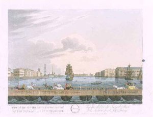 View of the centre of the Great Bridge of the Neva