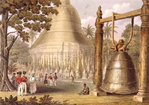 Scene upon the Terrace of the Great Dagon Pagoda at Rangoon