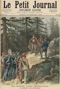 The Corsican Bandit Jacques Bellacoscia Surrendering to the Police from Le Petit Journal 16th July 1892