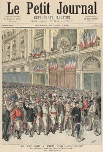 The Start of the Road Race from Paris to Belfort from Le Petit Journal 18th June 1892