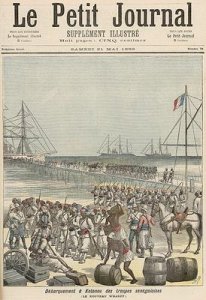 Landing of the Senegalese Troops at the New Wharf in Cotonou from Le Petit Journal 21st May 1892