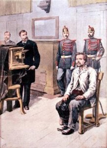 The Assassin of Choisy-le-Roy being photographed before Professor Bertillon from Le Petit Journal 7th May 1899