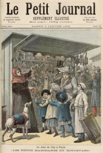New Years Day in Paris The Little Stalls on the Boulevard cover of Le Petit Journal 2nd January 1892