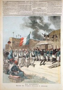 The French Flag Entering Abomey from Le Petit Journal 10th December 1892