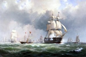 The Baltic Fleet Leaving Spithead 15th March 1854